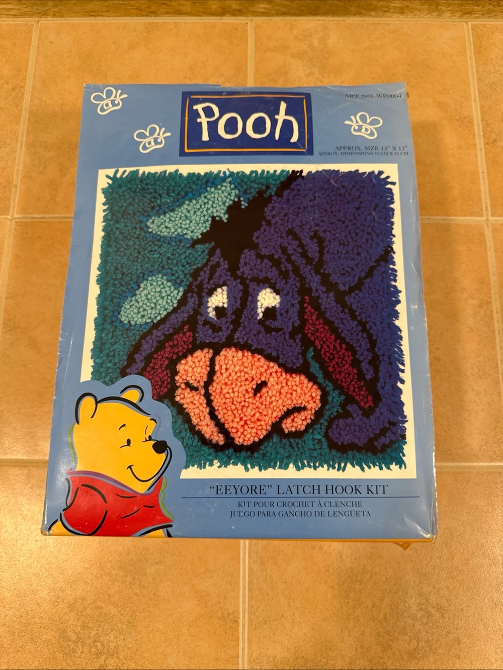 Pooh Eeyore Latch Hook Kit - Blue/Teal